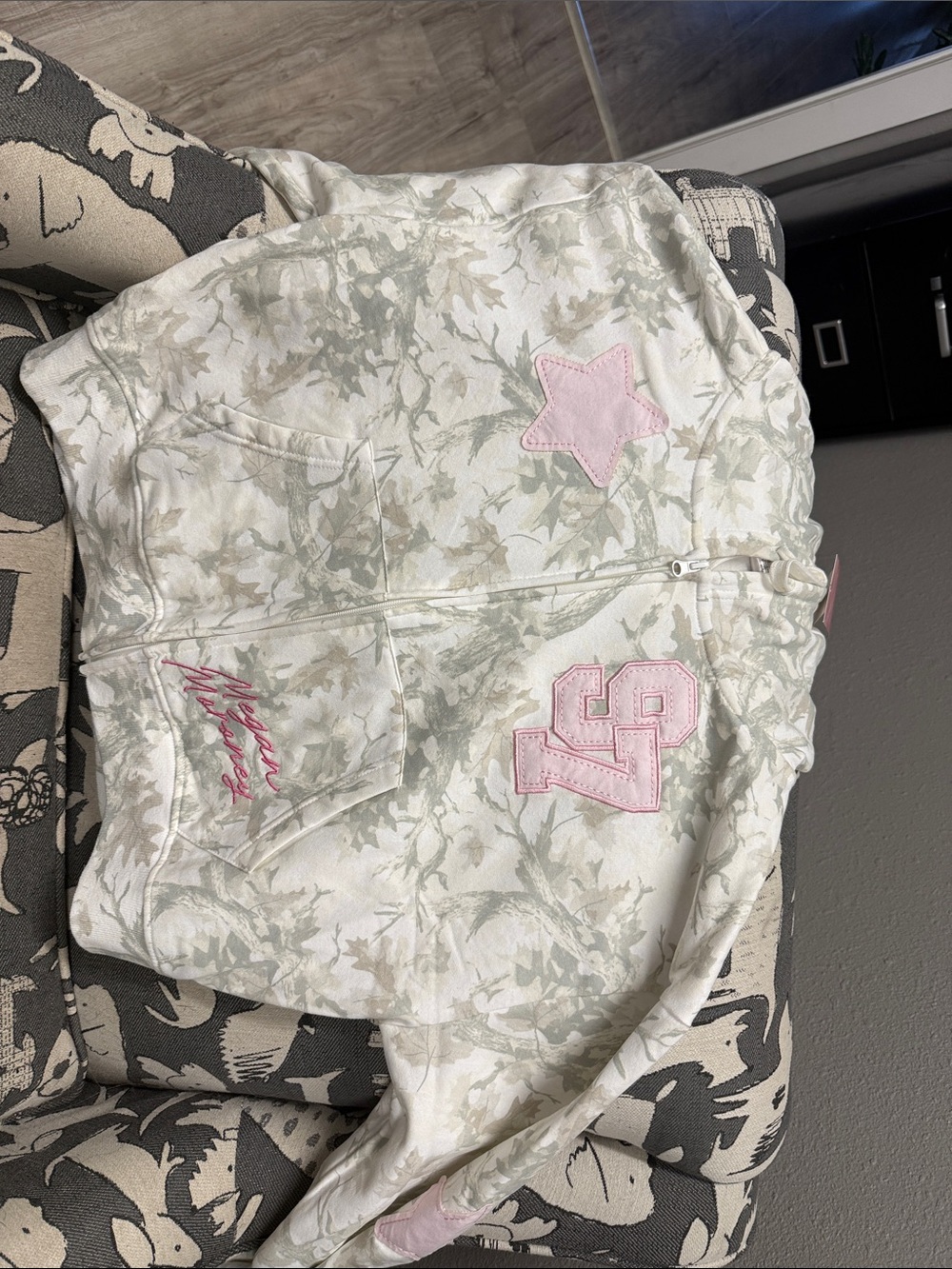Megan Moroney Camo Zip Up Hoodie - Picture 2 of 5